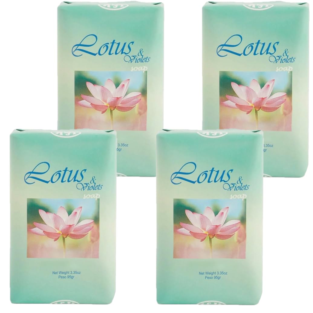 Amazon.com : Lanman & Kemp Lotus & Violets Soap Bar 3.35 Oz (Pack